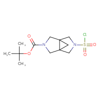 Chemical structure of tert-butyl 7-(chlorosulfonyl)-3,7-diazatricyclo[3.3.1.0¹,⁵]nonane-3-carboxylate - CSSB14816966744