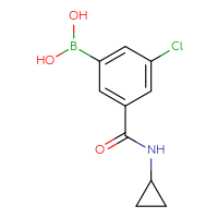 Chemical structure of [3-chloro-5-(cyclopropylcarbamoyl)phenyl]boronic acid - CSSB00011106370