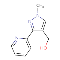 Chemical structure of [1-methyl-3-(pyridin-2-yl)-1H-pyrazol-4-yl]methanol - CSSB00009882914