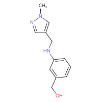 Chemical structure of (3-{[(1-methyl-1H-pyrazol-4-yl)methyl]amino}phenyl)methanol - CSSB00000280162