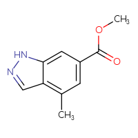 Chemical structure of methyl 4-methyl-1H-indazole-6-carboxylate - CSSB00009847102