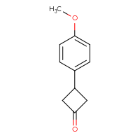 Chemical structure of 3-(4-methoxyphenyl)cyclobutan-1-one - CSSB00000741322