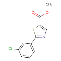 Chemical structure of methyl 2-(3-chlorophenyl)-1,3-thiazole-5-carboxylate - CSSB00012354467