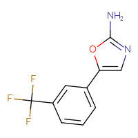 Chemical structure of 5-[3-(trifluoromethyl)phenyl]-1,3-oxazol-2-amine - CSSB00010244826
