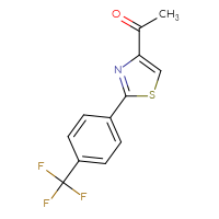 Chemical structure of 1-{2-[4-(trifluoromethyl)phenyl]-1,3-thiazol-4-yl}ethan-1-one - CSSB00008216885