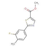 Chemical structure of methyl 2-(3-fluoro-4-methylphenyl)-1,3-thiazole-5-carboxylate - CSSB00006008702