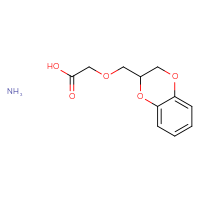 Chemical structure of 2-[(2,3-dihydro-1,4-benzodioxin-2-yl)methoxy]acetic acid amine - CSSB00138414724