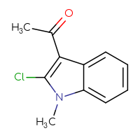 Chemical structure of 1-(2-chloro-1-methyl-1H-indol-3-yl)ethan-1-one - CSSB00010007923