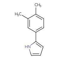 Chemical structure of 2-(3,4-dimethylphenyl)-1H-pyrrole - CSSB00009943884