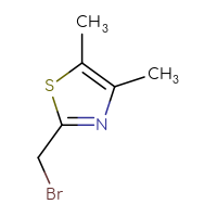 Chemical structure of 2-(bromomethyl)-4,5-dimethyl-1,3-thiazole - CSSB00012347604