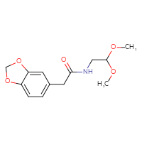 Chemical structure of 2-(2H-1,3-benzodioxol-5-yl)-N-(2,2-dimethoxyethyl)acetamide - CSSB00103883286