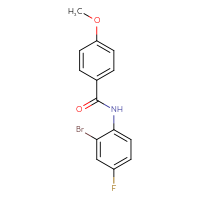 Chemical structure of N-(2-bromo-4-fluorophenyl)-4-methoxybenzamide - CSSB00000666977