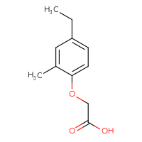 Chemical structure of 2-(4-ethyl-2-methylphenoxy)acetic acid - CSSB00009909168