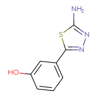 Chemical structure of 3-(5-amino-1,3,4-thiadiazol-2-yl)phenol - CSSB00000754931