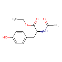 Chemical structure of ethyl (2S)-2-acetamido-3-(4-hydroxyphenyl)propanoate - CSSB00007851600