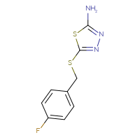 Chemical structure of 5-{[(4-fluorophenyl)methyl]sulfanyl}-1,3,4-thiadiazol-2-amine - CSSB00000149056