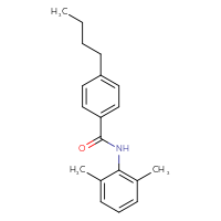 Chemical structure of 4-butyl-N-(2,6-dimethylphenyl)benzamide - CSSB02044977878