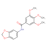 Chemical structure of N-(2H-1,3-benzodioxol-5-yl)-3,4,5-trimethoxybenzamide - CSSB00046081941