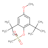 Chemical structure of 2,6-di-tert-butyl-4-methoxyphenyl methanesulfonate - CSSB21432529007