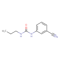 Chemical structure of 1-(3-cyanophenyl)-3-propylurea - CSSB00000163695
