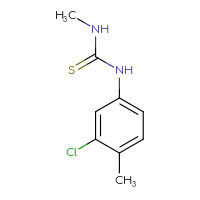 Chemical structure of 1-(3-chloro-4-methylphenyl)-3-methylthiourea - CSSB00000166800