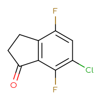 Chemical structure of 6-chloro-4,7-difluoro-2,3-dihydro-1H-inden-1-one - CSSB00010239934
