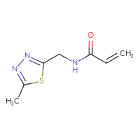 Chemical structure of N-[(5-methyl-1,3,4-thiadiazol-2-yl)methyl]prop-2-enamide - CSSB00015691202
