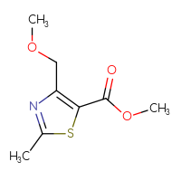 Chemical structure of methyl 4-(methoxymethyl)-2-methyl-1,3-thiazole-5-carboxylate - CSSB00012362589