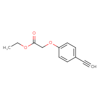 Chemical structure of ethyl 2-(4-ethynylphenoxy)acetate - CSSB00010982997