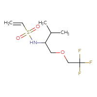 Chemical structure of N-[3-methyl-1-(2,2,2-trifluoroethoxy)butan-2-yl]ethene-1-sulfonamide - CSMB21332101351