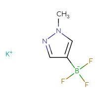 Chemical structure of potassium trifluoro(1-methyl-1H-pyrazol-4-yl)boranuide - CSSB00000684506