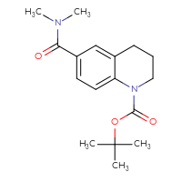 Chemical structure of tert-butyl 6-(dimethylcarbamoyl)-1,2,3,4-tetrahydroquinoline-1-carboxylate - CSSB02087365919