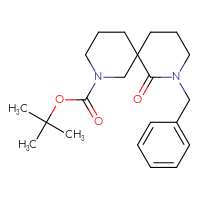 Chemical structure of tert-butyl 8-benzyl-7-oxo-2,8-diazaspiro[5.5]undecane-2-carboxylate - CSSB00010167605