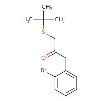 Chemical structure of 1-(2-bromophenyl)-3-(tert-butylsulfanyl)propan-2-one - CSSB00012221750