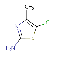 Chemical structure of 5-chloro-4-methyl-1,3-thiazol-2-amine - CSSB00000070052