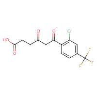 Chemical structure of 6-[2-chloro-4-(trifluoromethyl)phenyl]-4,6-dioxohexanoic acid - CSSB21432516870