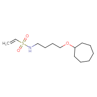 Chemical structure of N-[4-(cycloheptyloxy)butyl]ethene-1-sulfonamide - CSMB21332052840