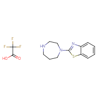 Chemical structure of 2-(1,4-diazepan-1-yl)-1,3-benzothiazole; trifluoroacetic acid - CSSB00015184721