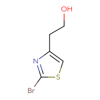Chemical structure of 2-(2-bromo-1,3-thiazol-4-yl)ethan-1-ol - CSSB00010290259