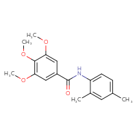 Chemical structure of N-(2,4-dimethylphenyl)-3,4,5-trimethoxybenzamide - CSSB00046136062