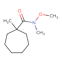 Chemical structure of N-methoxy-N,1-dimethylcycloheptane-1-carboxamide - CSSB00155870462