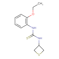 Chemical structure of 1-(2-ethoxyphenyl)-3-(thietan-3-yl)thiourea - CSSB21432526669