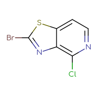 Chemical structure of 2-bromo-4-chloro-[1,3]thiazolo[4,5-c]pyridine - CSSB00010184064