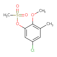 Chemical structure of 5-chloro-2-methoxy-3-methylphenyl methanesulfonate - CSSB15002718093