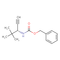 Chemical structure of benzyl N-[(3R)-4,4-dimethylpent-1-yn-3-yl]carbamate - CSSB02125623496