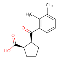 Chemical structure of (1R,2S)-2-(2,3-dimethylbenzoyl)cyclopentane-1-carboxylic acid - CSSB00025750431