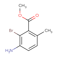 Chemical structure of methyl 3-amino-2-bromo-6-methylbenzoate - CSSB00021279137