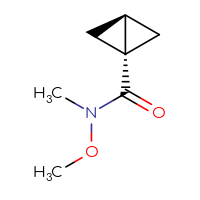 Chemical structure of (1R,3R)-N-methoxy-N-methylbicyclo[1.1.0]butane-1-carboxamide - CSSB21495842321