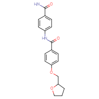 Chemical structure of 4-{4-[(oxolan-2-yl)methoxy]benzamido}benzamide - CSSB00020580240