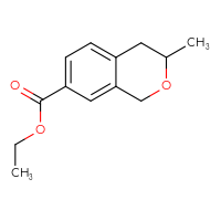 Chemical structure of ethyl 3-methyl-3,4-dihydro-1H-2-benzopyran-7-carboxylate - CSSB14845984810